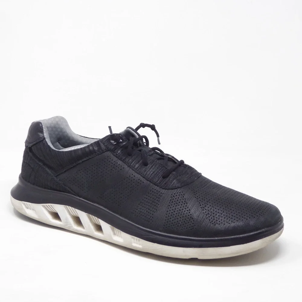 Johnston & Murphy Mens Activate U-Throat Sneakers Black Leather Size 13M